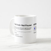Brain niet gevonden koffiemok (Voorkant links)