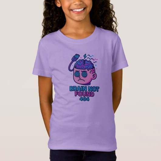 Brain Not Found – WiFi Error Head T-shirt (Voorkant)