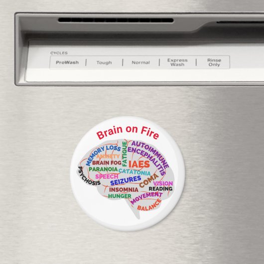 Brain on Fire Autoimmune Encephalitis Magnet Magneet (Insitu (Vaatwasser))