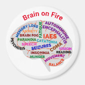 Brain on Fire Autoimmune Encephalitis Magnet Magneet (Voorkant)