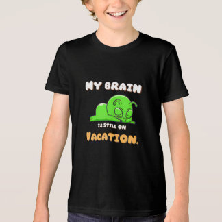"Brain On Vacation" Funny Kids Back To School Tri-Blend Shirt