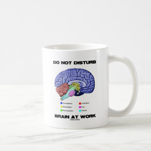 Brain op het werk niet storen (anatomische Humor) Koffiemok