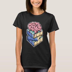 Brain op Puzzle Cube Speed Cubing Cuber T-shirt
