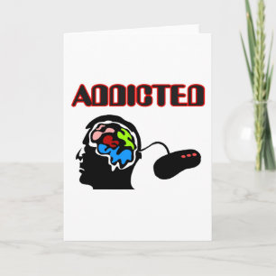 Brain plug-in met specifieke gamers feestdagen kaart