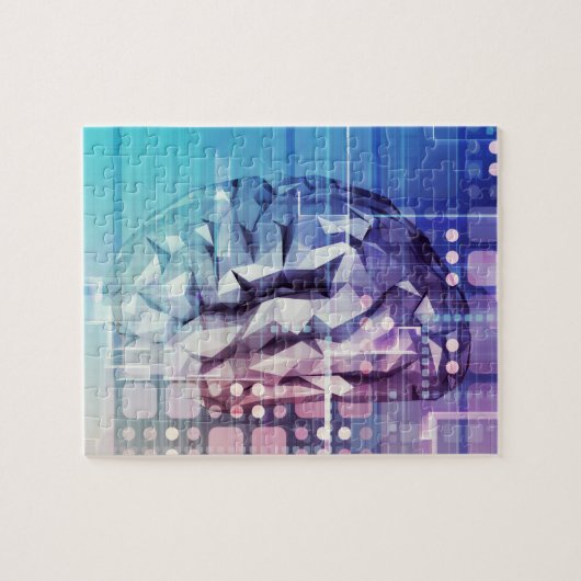 Brain Processor van een menselijk denken- en geheu Legpuzzel (Horizontaal)