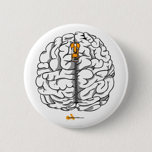 Brain Ronde Button 5,7 Cm (Voorkant)