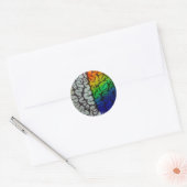 Brain Ronde Sticker (Envelop)