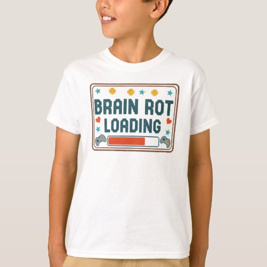 Brain Rot Loading Gamer T-shirt (Voorkant)