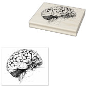Brain Rubber Stamp Rubberstempel (Gestempeld)