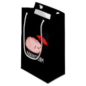 Brain Storm Funny Anatomy Pun Dark BG Klein Cadeauzakje (Voorkant Gekanteld)