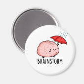 Brain Storm Funny Anatomy Pun Magneet (Voorkant / Achterkant)