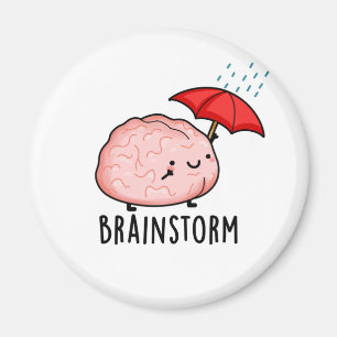 Brain Storm Funny Anatomy Pun Magneet