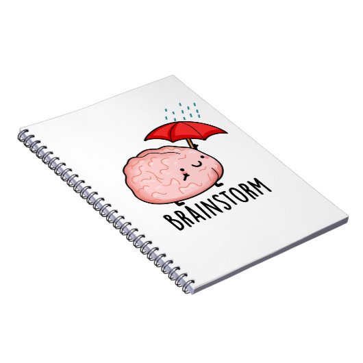 Brain Storm Funny Anatomy Pun Notitieboek (Rechterzijde)