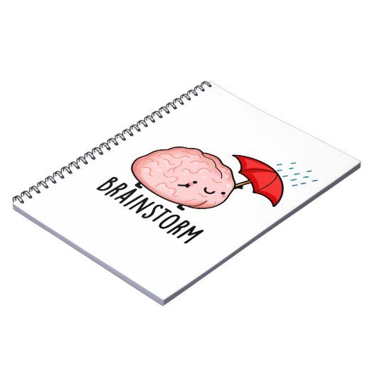 Brain Storm Funny Anatomy Pun Notitieboek (Linkerzijde)