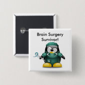 Brain Survivor Button (Voorkant /achterkant)
