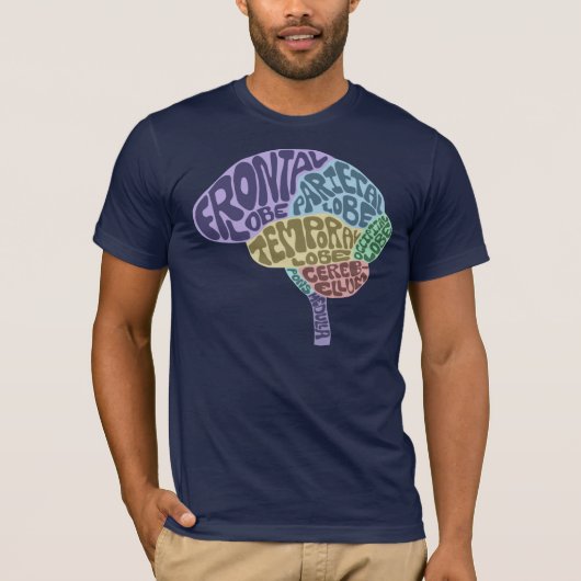 Brain T-Shirt (Donker) (Voorkant)