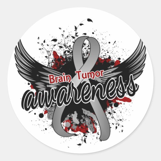 Brain Tumor Awareness 16 Ronde Sticker (Voorkant)