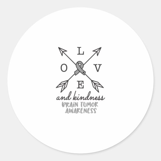 Brain Tumor Awareness, hersenkanker Ronde Sticker (Voorkant)