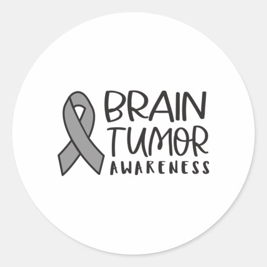 Brain Tumor Awareness, hersentumor Ronde Sticker (Voorkant)