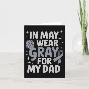 Brain Tumor Awareness Month Grey Ribbon Kleding Me Kaart