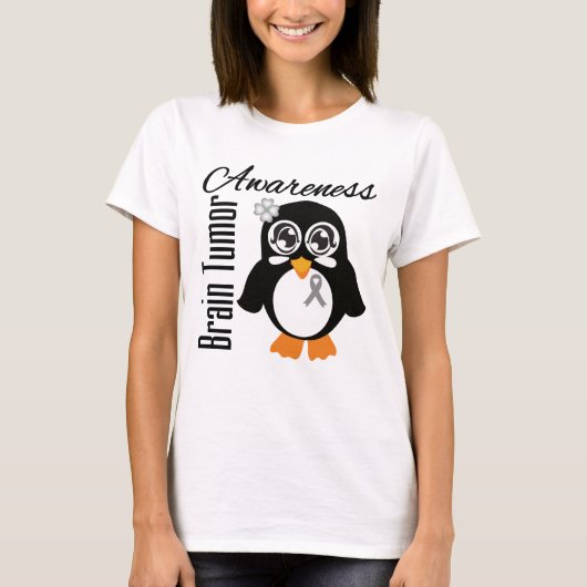 Brain Tumor Awareness Penguin T-shirt (Voorkant)
