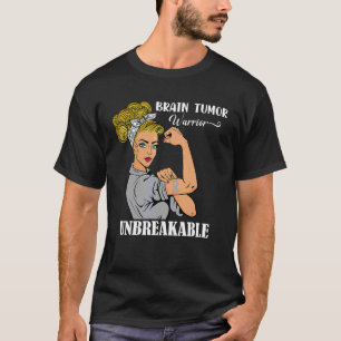 Brain Tumor Awareness Warrior Unbreakable Survianc T-shirt