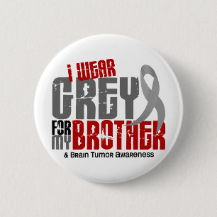 Brain Tumor I Draag grijs voor mijn broer 6.2 Ronde Button 5,7 Cm