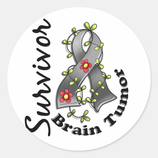 Brain Tumor Survivor 15 Ronde Sticker (Voorkant)