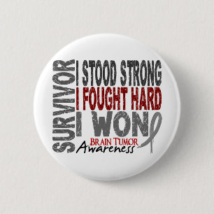 Brain Tumor Survivor 4 Ronde Button 5,7 Cm