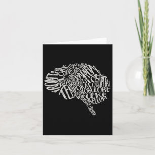 Brain Typografie Rn Neuroscience Neuroloog Kaart