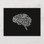 Brain Typografie RN Neurowetenschap Briefkaart (Voorkant)