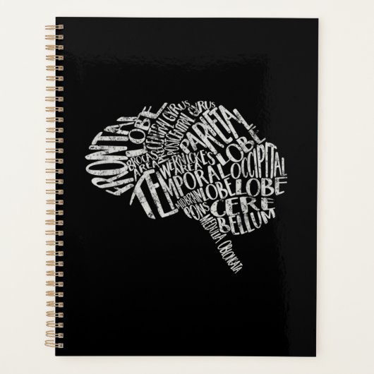 Brain Typografie RN Neurowetenschap Planner (Voorkant)