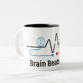 Brain vs Heart Minimalist Mug  (Devant gauche)
