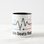 Brain vs Heart Minimalist Mug  (Centre)
