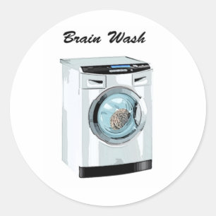 Brain Wash Ronde Sticker