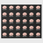 Brain Wave Funny Anatomy Pun Dark BG Cadeaupapier (Vlak)