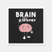 Brain Waves Funny Humreuze Brainy Geek Human Anato Servet (Voorkant)