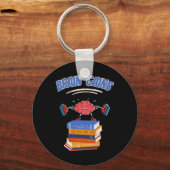 Brain Wins Reading Teacher Book Lover Terug naar S Sleutelhanger (Achterkant)