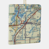 Brainerd MN  Kaart Keramisch Ornament (Rechts)