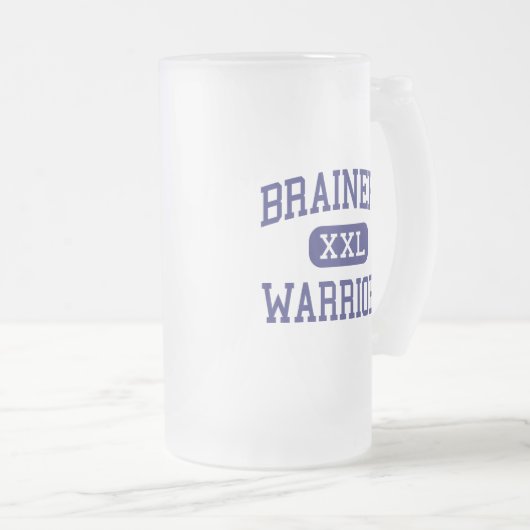 Brainerd - Warriors - High - Brainerd Minnesota Matglas Bierpul (Voorkant rechts)