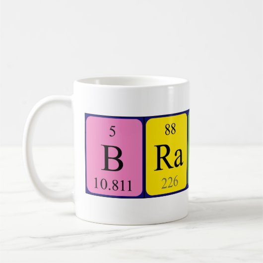 Brainiac périodique nom de table mug (Gauche)