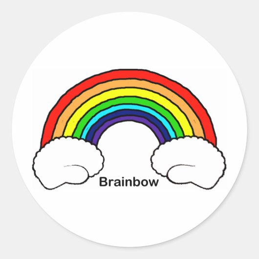 Brainleboog Ronde Sticker (Voorkant)