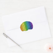 Brainleboog Ronde Sticker (Envelop)
