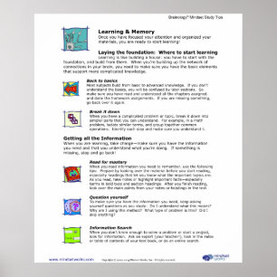 Brainology® Poster 5: Leren en geheugen