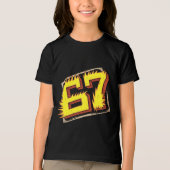 Brainrot 67: Number on Fire Tri-Blend Shirt (Voorkant)