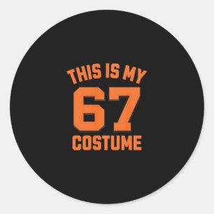 Brainrot Meme Jongens Kids 67 Dit Is Mijn Hallowee Ronde Sticker