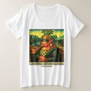Brainrot POP Chimpabella Feminimini Glimlacht Grote Maat T-shirt