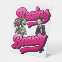 Brains & Beauty – Zombie Humor Design