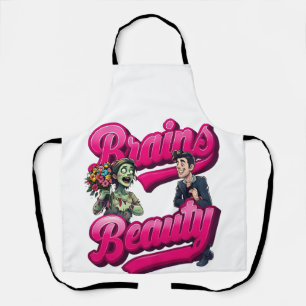 Brains & Beauty – Zombie Humor Design Schort