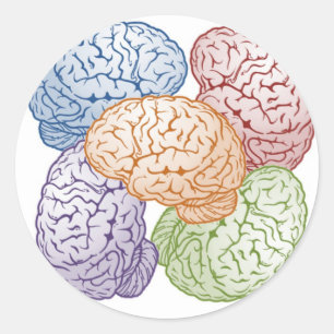 Brains Ronde Sticker